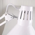 Lampa biurkowa WORKER biała E27, regulowana, mocowana do blatu