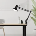 Lampa biurkowa WORKER czarna E27, regulowana, mocowana do blatu