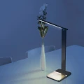 Lampa biurkowa PRESTIGE LED czarno-złota dim 12W 2700K-6500K