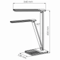Lampa biurkowa PRESTIGE LED czarno-złota dim 12W 2700K-6500K