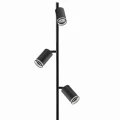 Lampa podłogowa PARIS 3xGU10 czarna