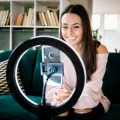 Lampa pierścieniowa SELFIE LED 26cm niska USB 10W 2700~4000~6500K