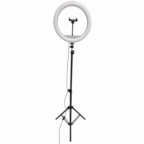 Lampa pierścieniowa podłogowa SELFIE LED 36cm wysoka USB 15W 2700~4000~6500K