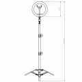 Lampa pierścieniowa podłogowa SELFIE LED 36cm wysoka USB 15W 2700~4000~6500K