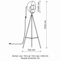 Lampa podłogowa MATYLDA czarno-złota 1xE27