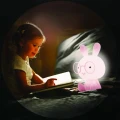 Lampka dekoracyjna KRÓLIK LED Różowy 3000K akumulator + przewód USB-C
