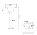 Lampa stojąca zewnętrzna Bianca czarny wys. 66cm. E27 IP65