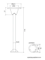 Lampa stojąca zewnętrzna Bianca czarny wys. 116cm. E27 IP65