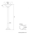 Lampa stojąca zewnętrzna Febe czarny wys. 113cm. E27 IP65