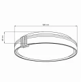 Plafon z pilotem IR ARLETTA 40 biały | szary LED Ø38 48W 3000-6000K IP44