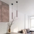 Lampa wisząca tuba LUNGOMARE szaro-czarna 1xGU10
