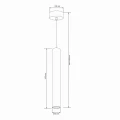 Lampa wisząca tuba LUNGOMARE złoto-czarna 1xGU10