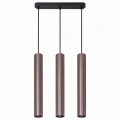 Lampa wisząca tuba LUNGOMARE szaro-czarna 3xGU10