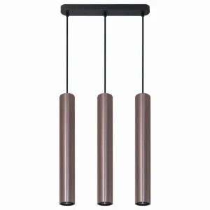 LUNGOMARE szaro-czarna 3xGU10 Lampa wisząca tuba