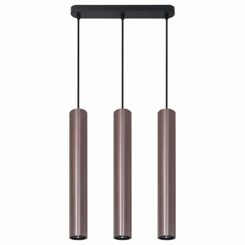 Lampa wisząca tuba LUNGOMARE szaro-czarna 3xGU10