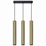 LUNGOMARE złoto-czarna 3xGU10 Lampa wisząca tuba
