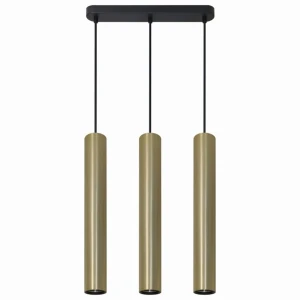 LUNGOMARE złoto-czarna 3xGU10 Lampa wisząca tuba