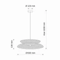 Lampa wisząca BALI beżowa Ø60 1xE27