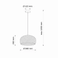 Lampa wisząca KORFU beżowa Ø38 1xE27