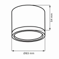 Downlight, Tuba MIRELLA nikiel Ø8,3cm