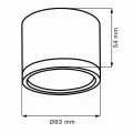 Downlight, Tuba MIRELLA czarny Ø8,3cm