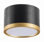 MIRELLA czarny-złoty Ø8,3cm. 1xGX53 Downlight, Tuba - żarówka LED w komplecie