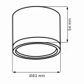 Downlight, Tuba MIRELLA czarny-złoty Ø8,3cm