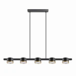 MIRELLA czarny-złoty 5xGX53 Lampa wisząca - żarówki LED w komplecie