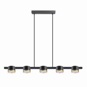 MIRELLA czarny-złoty 5xGX53 Lampa wisząca - żarówki LED w komplecie