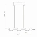 Lampa wisząca MIRELLA czarny-złoty