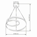 Lampa wisząca ZEFIRA LED Ø60cm antracyt 52W 4000K