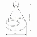 Lampa wisząca ZEFIRA LED Ø50cm antracyt 40W 4000K