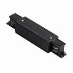 Łącznik prosty centralny czarny do szynoprzewodu 3-fazowego