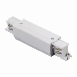 Łącznik prosty centralny biały do szynoprzewodu 3-fazowego