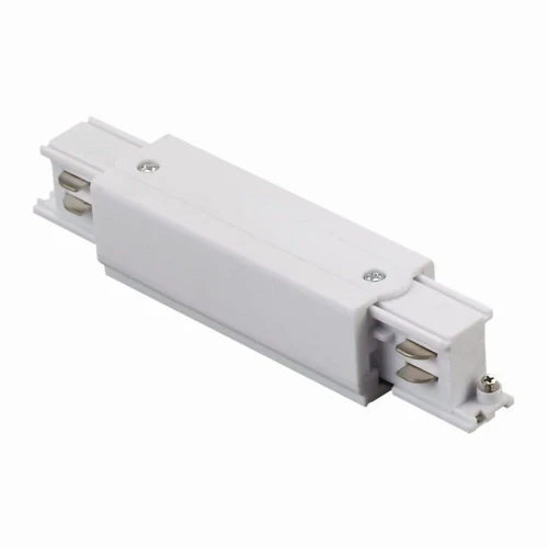 Łącznik prosty centralny biały do szynoprzewodu 3-fazowej