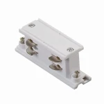 Łącznik prosty mini biały do szynoprzewodu 3-fazowego
