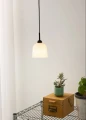 Lampa wisząca Glow czarny | opal Ø12 E14