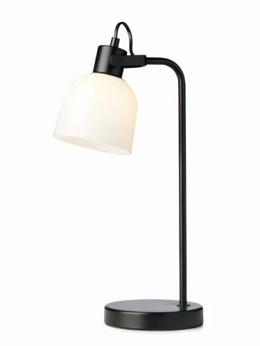 Lampka stołowa Glow czarny | opal Ø12 E14