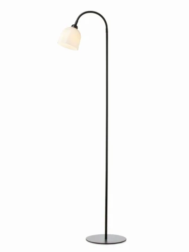 Lampa podłogowa Glow czarny | opal Ø12 E14
