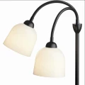 Lampa podłogowa Glow czarny | opal 2xE14