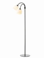 Lampa podłogowa Glow czarny | opal 2xE14