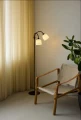 Lampa podłogowa Glow czarny | opal 2xE14
