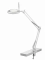 Lampa zaciskowa z lupą Magni Archi biała Ø21,5cm. LED 7W 3000K