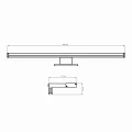Kinkiet łazienkowy nad lustro ELBA 40 chrom LED 8W 4000K IP44 szer. 40cm. goldlux 328526 | 5901508328526