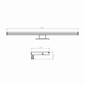 Kinkiet łazienkowy nad lustro ELBA 60 czarny LED 12W 4000K IP44 szer. 60cm. goldlux 328533 | 5901508328533