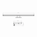 Kinkiet łazienkowy nad lustro ELBA 60 chrom LED 12W 4000K IP44 szer. 60cm. goldlux 328540 | 5901508328540