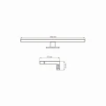 Kinkiet łazienkowy nad lustro MILOS 30 chrom LED 5W 4000K IP44 szer. 30cm. goldlux 328557 | 5901508328557