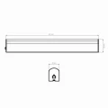 Kinkiet łazienkowy nad lustro z włącznikiem ALEX 41 chrom LED 8W 4000K IP44 szer. 41cm. goldlux 328618 | 5901508328618