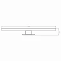 Kinkiet łazienkowy nad lustro SAMOS 40 czarny LED 8W 4000K IP44 szer. 40cm. goldlux 328588 | 5901508328588