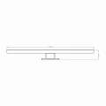 Kinkiet łazienkowy nad lustro SAMOS 60 czarny LED 12W 4000K IP44 szer. 60cm. goldlux 328595 | 5901508328595